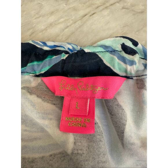 Lilly Pulitzer Calla Off The Shoulder Romper tropical Size L Multicolor - Picture 4 of 8
